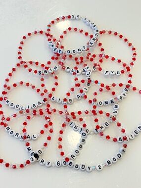 BTS ARIRANG 2026 ALBUM SONG STRETCHY BRACELETS (set of 14)